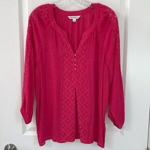 Women’s Pink, Long-Sleeve, Top